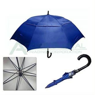 J Handle Double Canopy Umbrella with silver backing