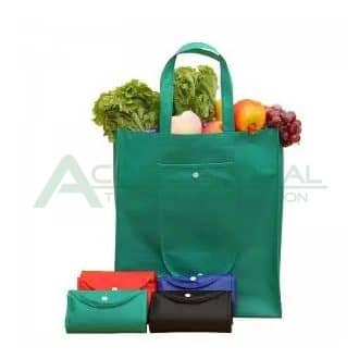 foldable buttoned eco bag